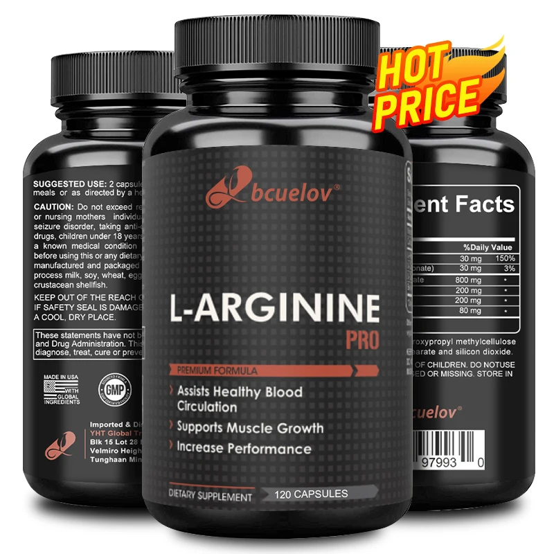 

L-Arginine + L-Citrulline - Nitric Oxide Supplement to Help Enhance Muscle Building and Performance, Energy Boost