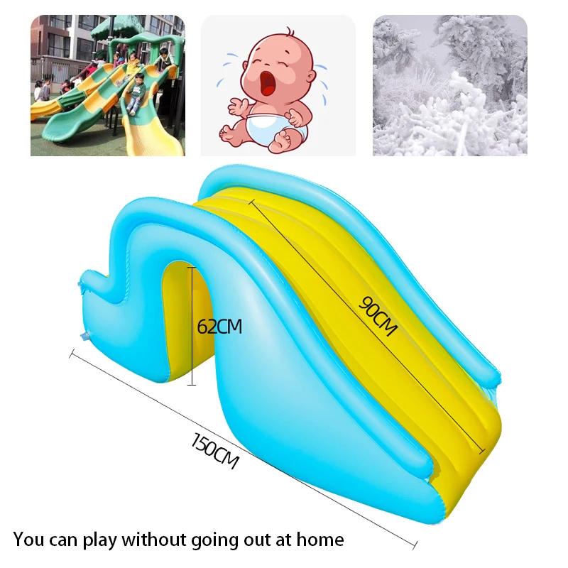 Inflatable Pool Slide Children Climber Slide Outdoor Inflatable Children's Ball Pool Slide for above Ground Pool Garden