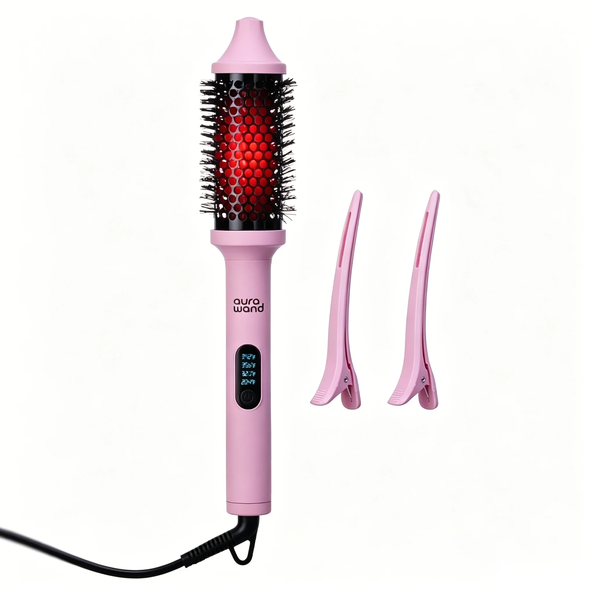 Infrared Thermal Styling Brush 55W Fast Heating Blowout Brush LED Display 1.5