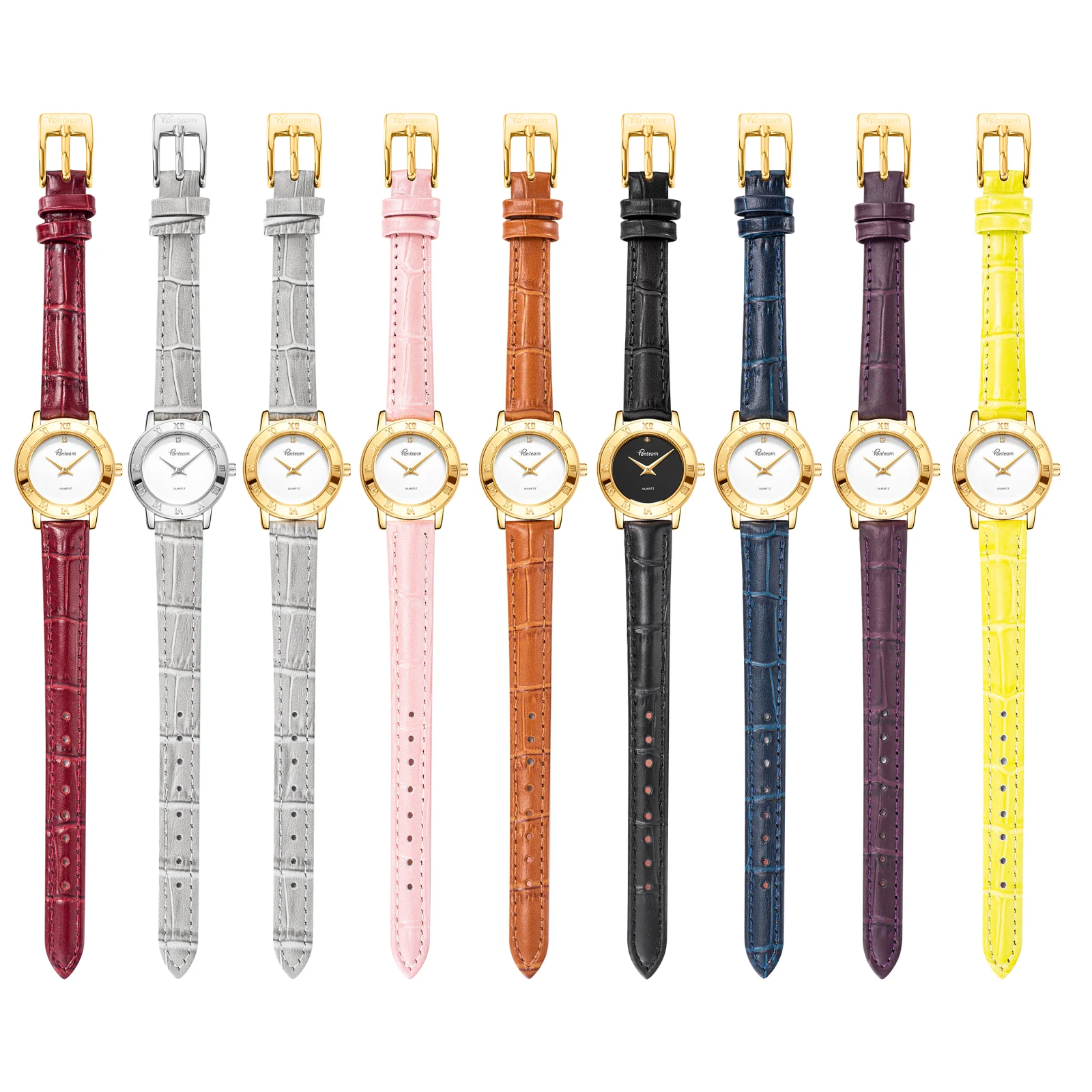 Vanteam Fashion Women's Quartz Watch Waterproof Leather Strap Compact Dial Elegant Casual Women's Clock High Quality