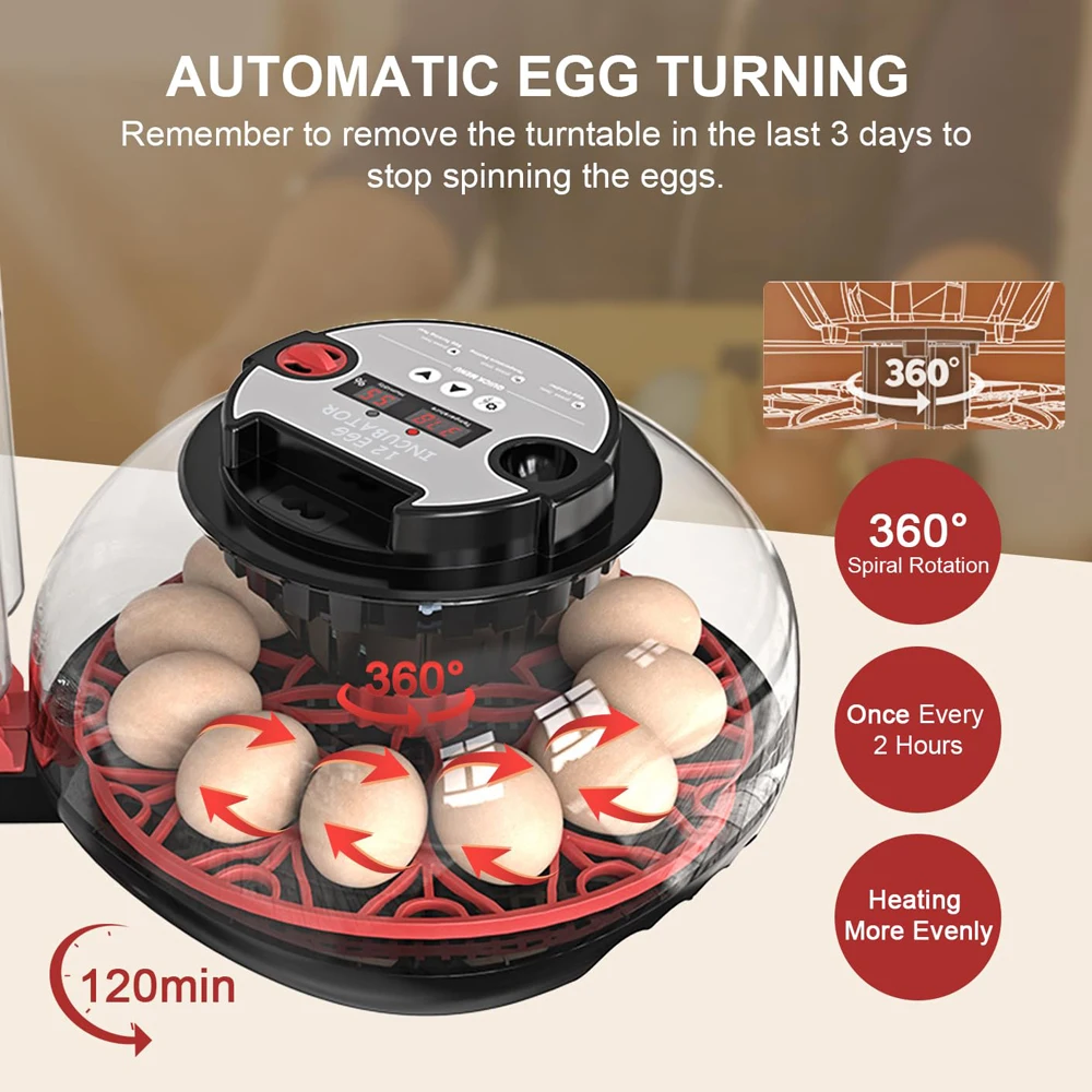 12-eierbroedmachine met automa - Poultry Incubator recensie en prijs
