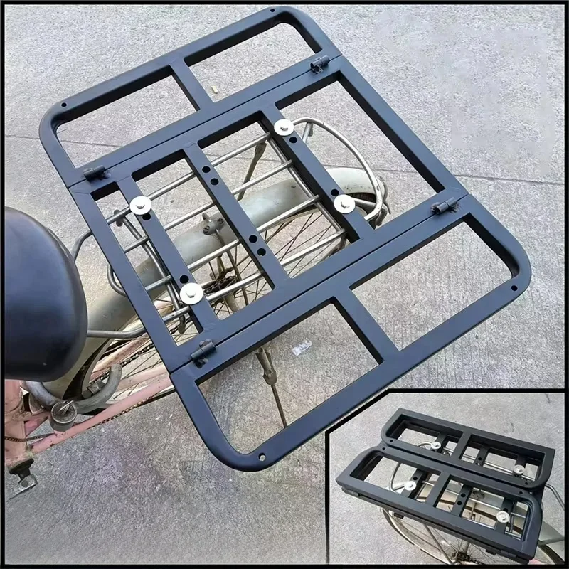 AliExpress Motorcycle Foldable Rear Rack Bike Scooter Rear Fixed Shelves Can Accommodate Takeaway Box And Pet Motorbike Luggage Rack