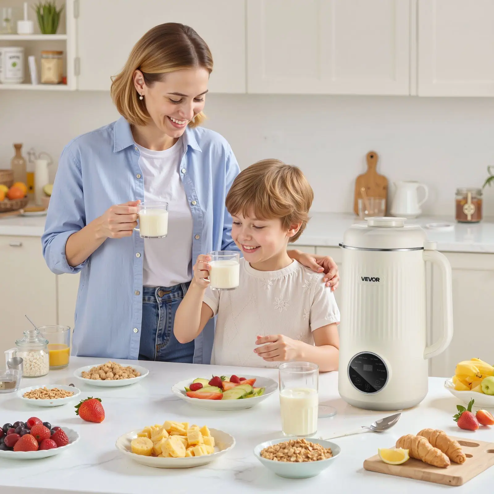 صانع حليب الجوز 41 أونصة 1200 مل آلة حليب اللوز 8 في 1 التلقائي شوفان الصويا حليب البقر النباتي محلية الصنع المشروبات الخالية من الألبان