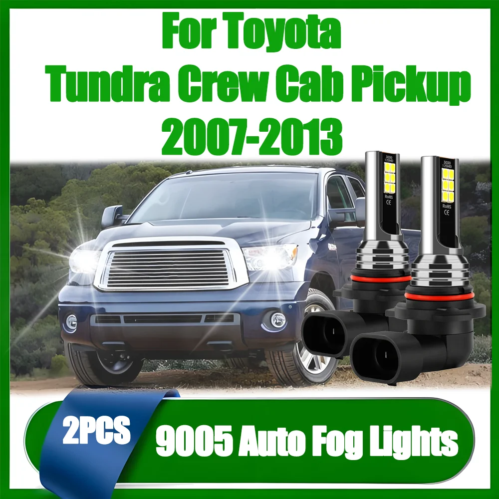 

2 шт. 9005 светодиодные противотуманные фары 20000LM 60 Вт Canbus противотуманные фары 6000K белый 12 В 3x яркости для Toyota Tundra Crew Cab Pickup 2007-2013