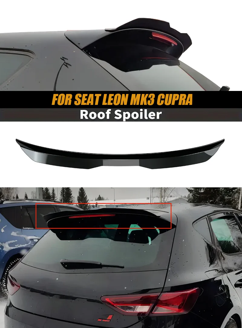 99 cm Universal Auto-Dachspoiler Heckflügel für Seat Ibiza Leon Arona Tarraco Ateca 5F Mk3 Cupra Born Formentor ABS – Detail 1