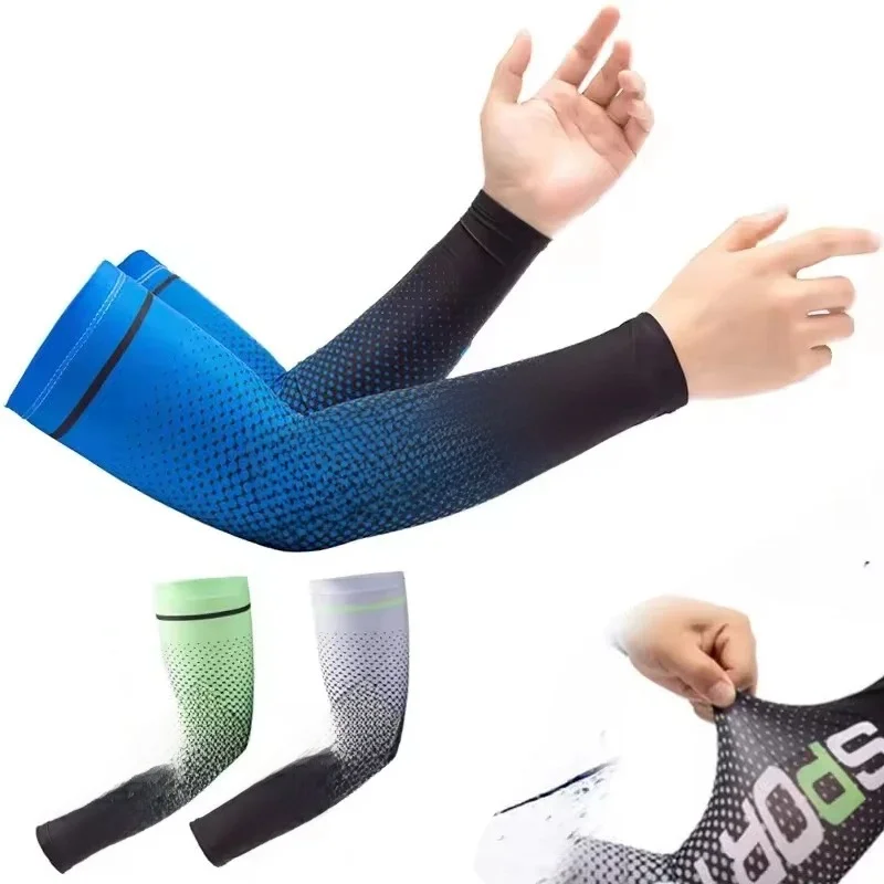 AliExpress Lotank New Ice Silk Sleeves UV Sunscreen Summer Cooling Anti Slip Armsleeves for Men and Women Outdoor Sports Cycling Sleeves