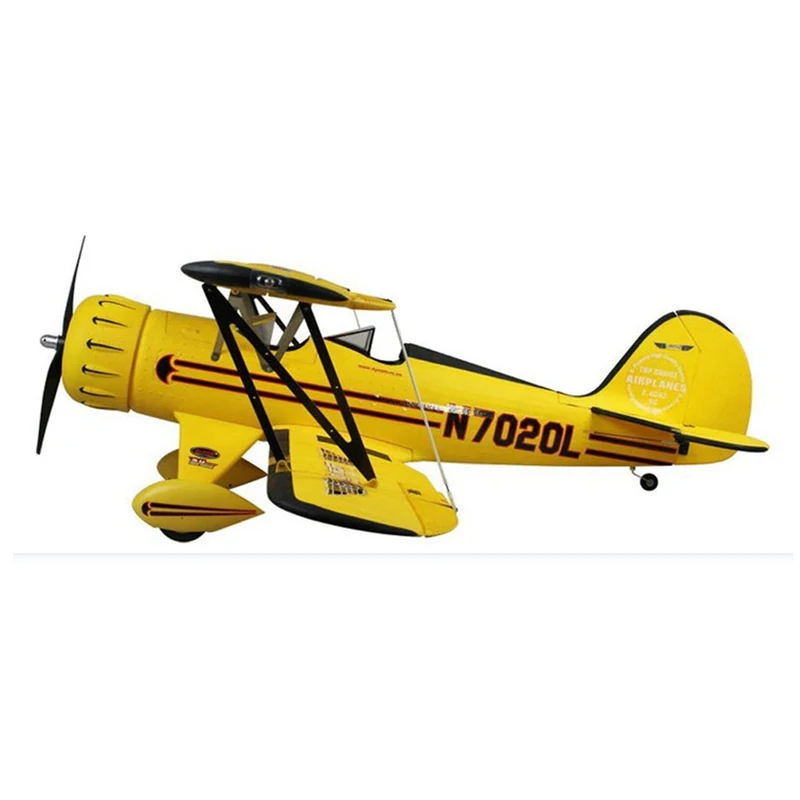 Dynam Waco YMF-5D V2 أصفر 4S RC ثنائي الطائرة 1.3 متر جناحيها طائرة نموذجية جاهزة للطيران للمبتدئين والخبراء