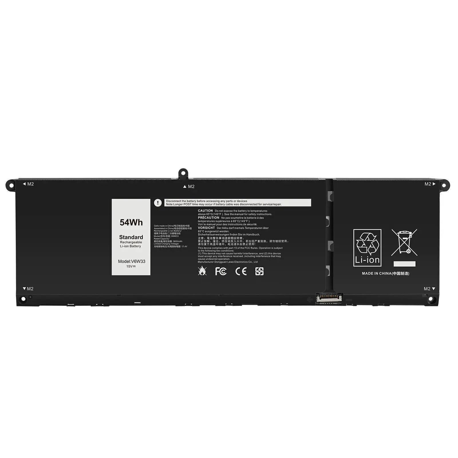 

New 54Wh 15V V6W33 Battery For Dell Inspiron 3510 3511 3515 5310 5410 5418 5510 5515 Fast Shipping