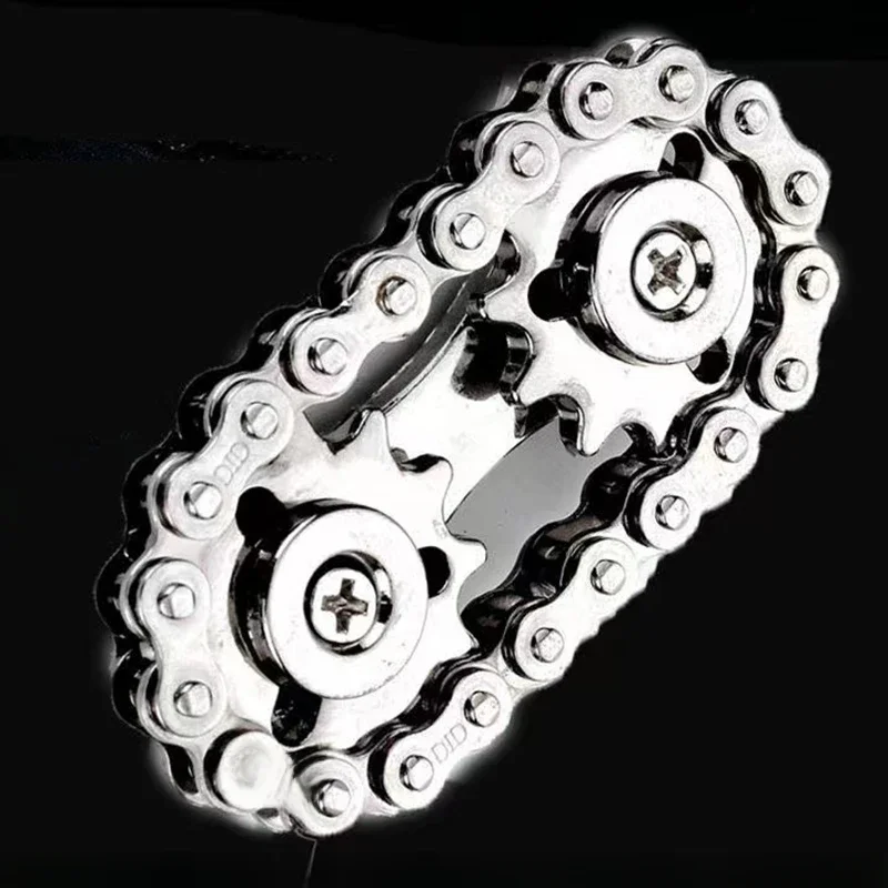 AliExpress Metal Bike Chains EDC Spinner Sprockets Flywheel Fingertip Gyro Fidget Spinner Antistress Anxiety