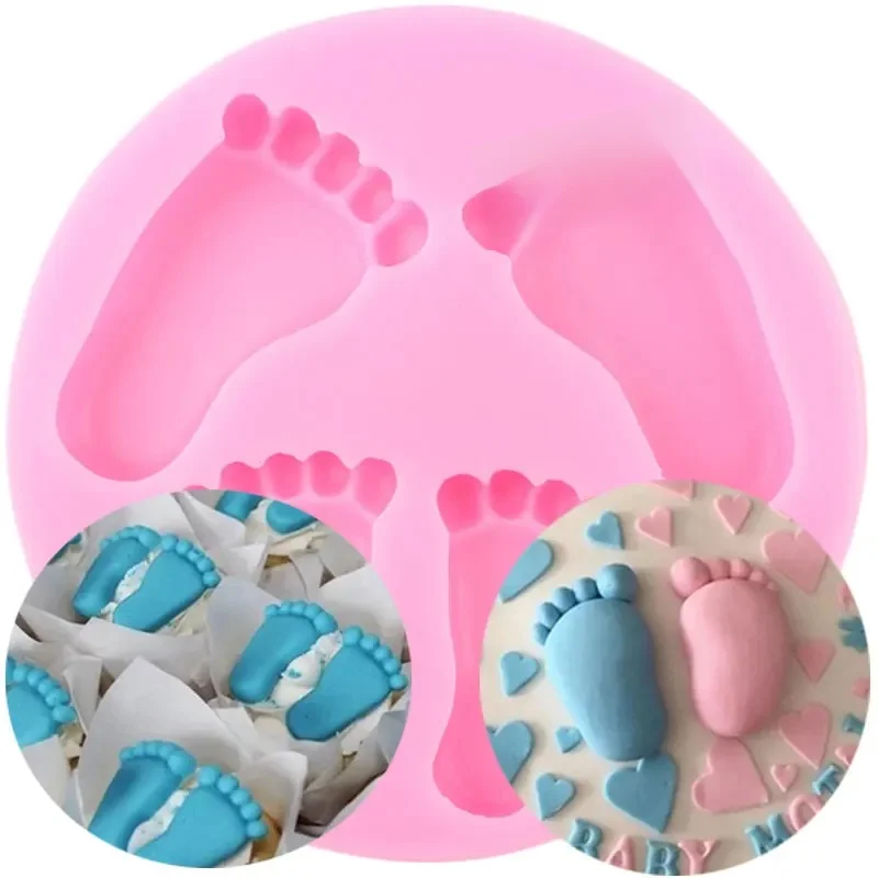 Stopka dziecka formy silikonowe DIY Party Cupcake Topper kremówka narzędzia do dekorowania ciast cukierki czekoladowe formy Gumpaste — zdjęcie 2