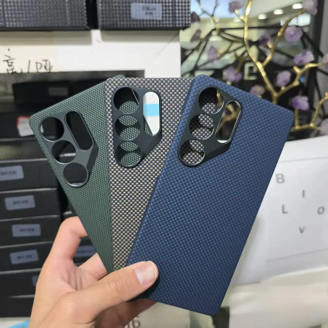 Włókno węglowe do Samsung Galaxy S25 Ultra Kevlar Case Magnetyczne włókno aramidowe Anti Fingerprint Shockproof Pokrowiec na telefon ForMagsafe — zdjęcie produktu 7