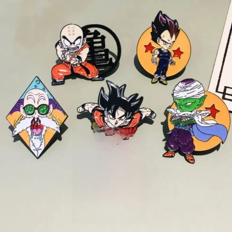Dragon Ball Son Goku végéta maître Roshi anime périphérique créatif dessin animé broche en métal badge sac d'école accessoires pendentif