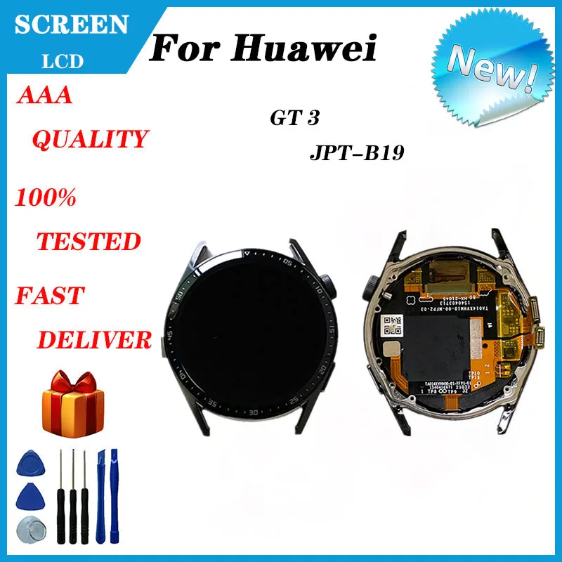 For HUAWEI Watch GT 3 LCD Display + Touch Screen For HUAWEI Watch GT3 JPT-B29 LCD Display AMOLED Display 46mm