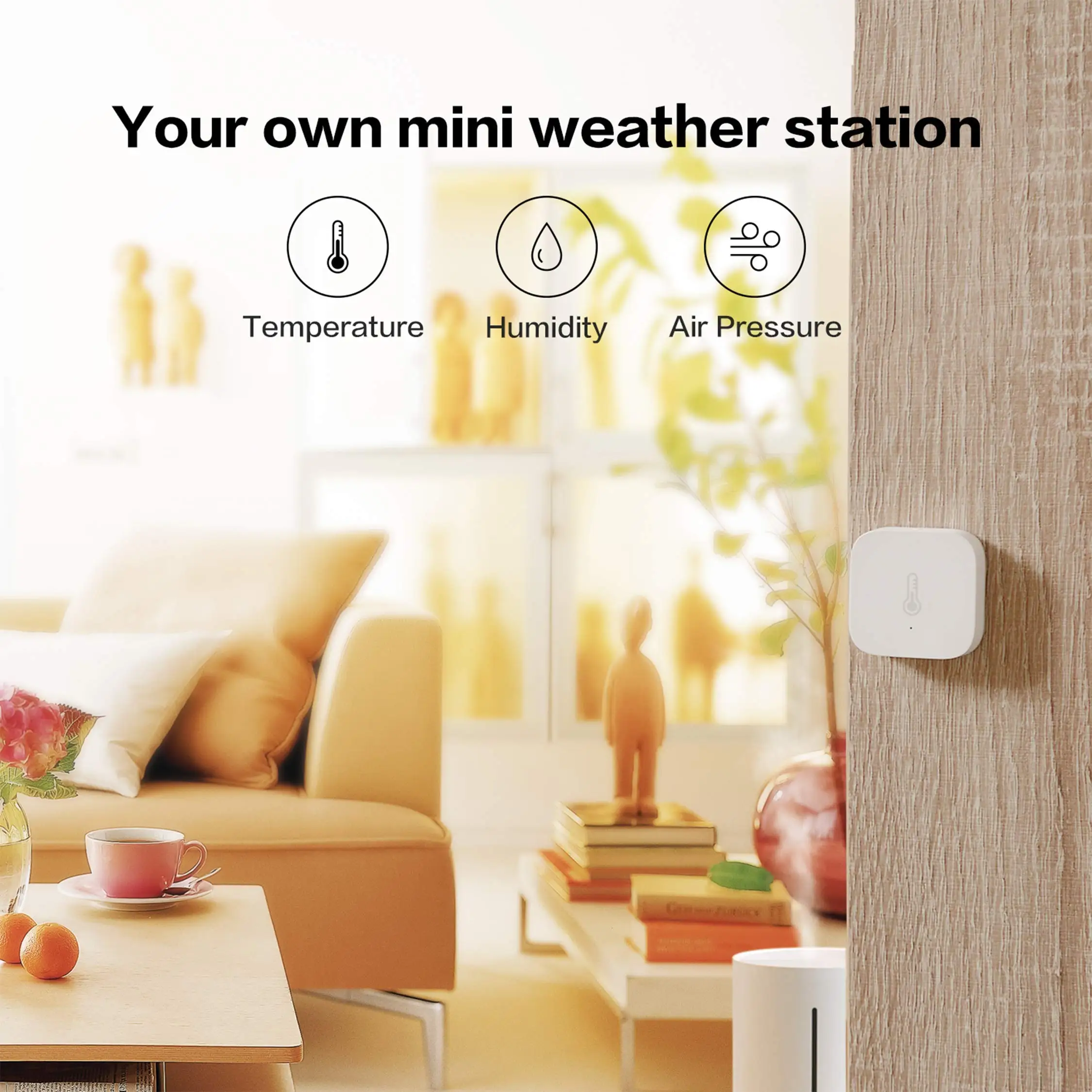 Aqara Temperature Sensor Smart Air Pressure Humidity Environment Sensor Smart Control Zigbee Connection For Xiaomi APP Mi home