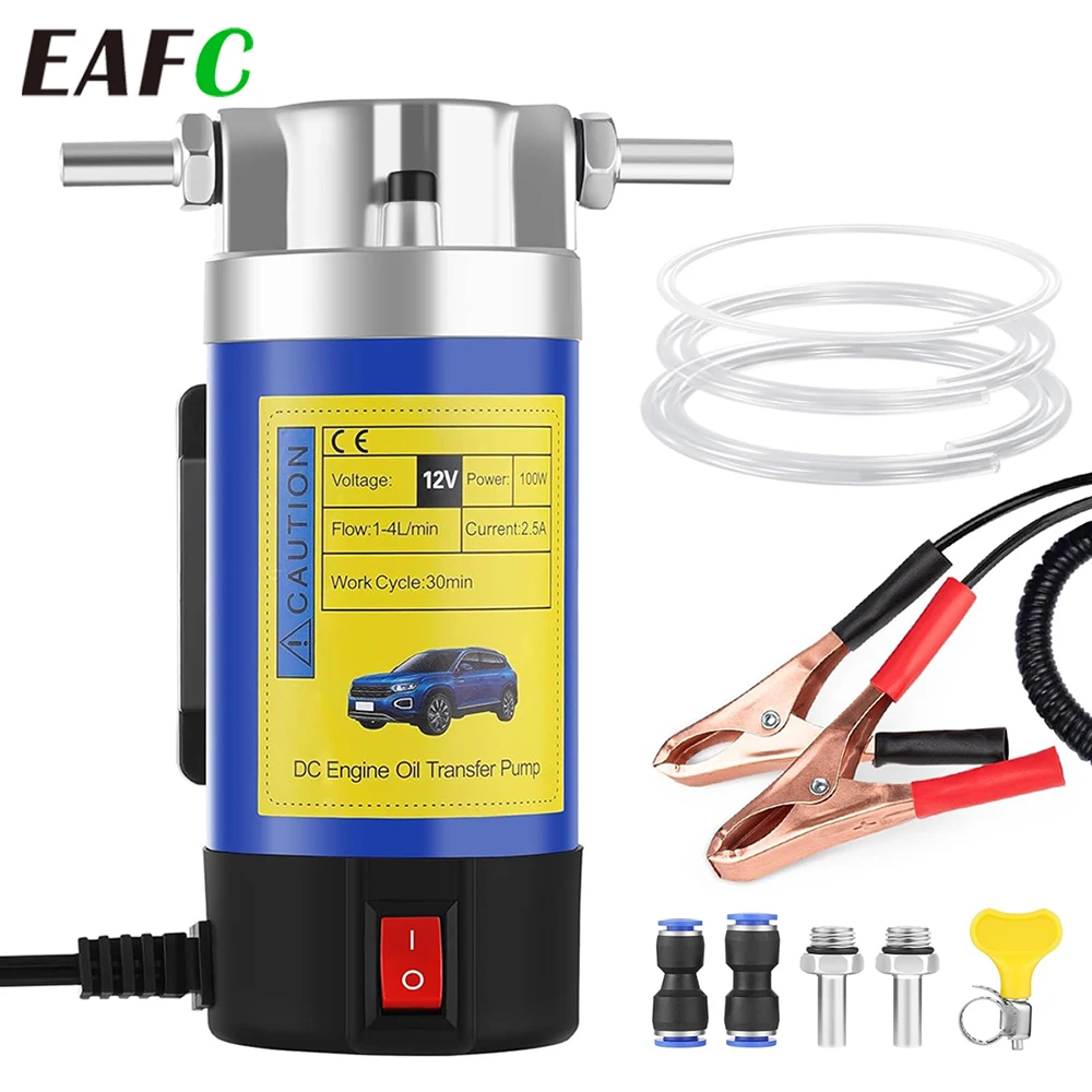 EAFC 12V pompe d'aspiration d'huile de voiture extracteur de carter de fluide Scavenge transfert de carburant aspiration bateau moto pompe à huile de voiture électrique