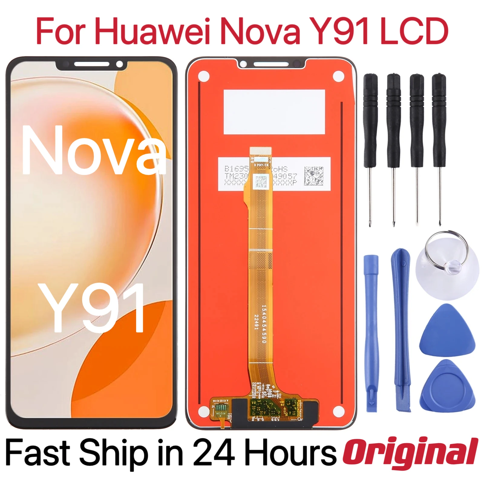 NEW Original 6.95 inches LCD Screen with Frame For Huawei Nova Y91 LCD Display and Digitizer Full Assembly Repair Spare Part