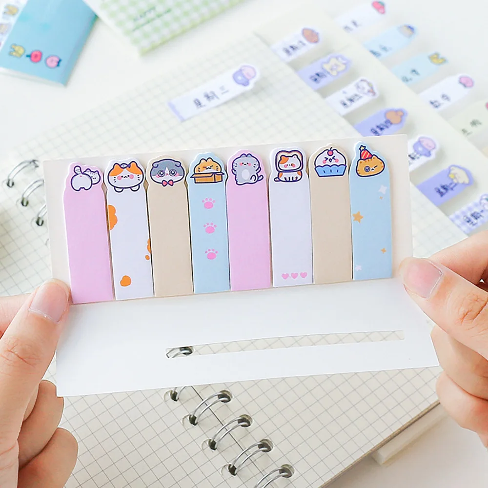 120 Sheets Cute Sticky notes Sticky Index Tabs Sticker Indexing Bookmarks Page Mark To Do List Stationery Office School Supplies