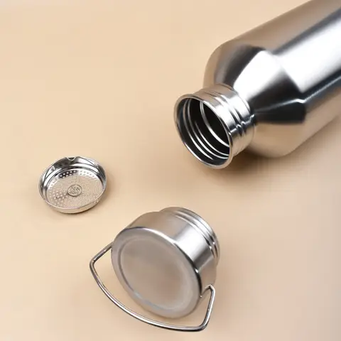 2L Drink Bottle for Sport Large Capacity Stainless Steel Sport Bottle Single-Layer Water Cup Metal Flask Drinkware Camping Sport