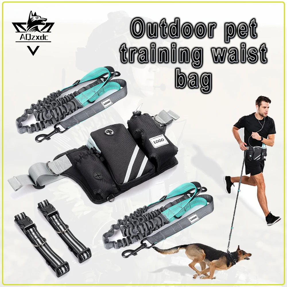 

Outdoor Pet Training Waist Bag Adjustable Reflective Puppy Training Pouch Multi-Function Dog Walking Packet for Running Exercise