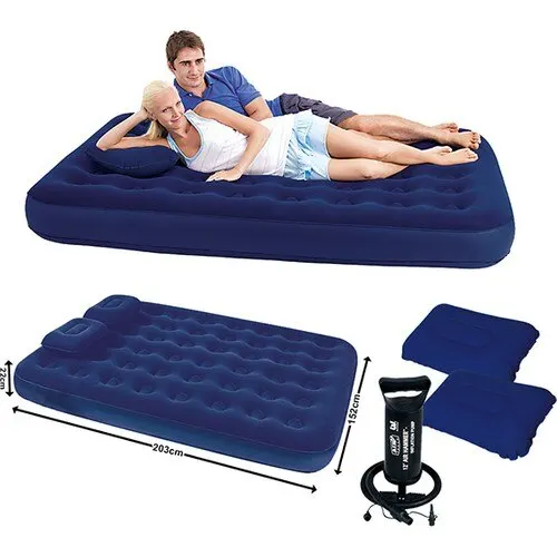 Double Inflatable Mattress Inflatable pillow with Gift SetCarrying capacity 270 Kg Pump Included