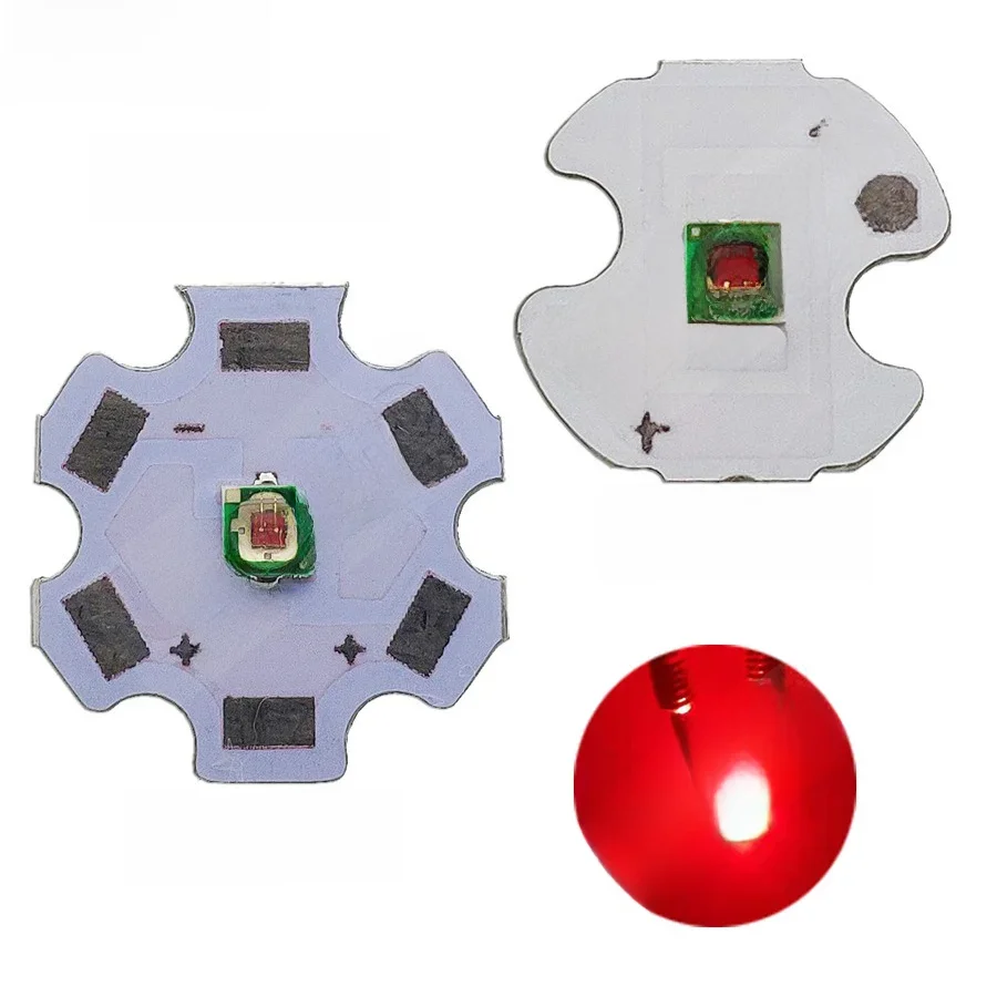 5/20 szt. 3W Cree LED XPE XP-E R3 3535 SMD Wysokiej Mocy Chip LED Biały Czerwony Zielony Niebieski UV Kolorowy z Płytą LED PCB 16mm 20mm — zdjęcie 2
