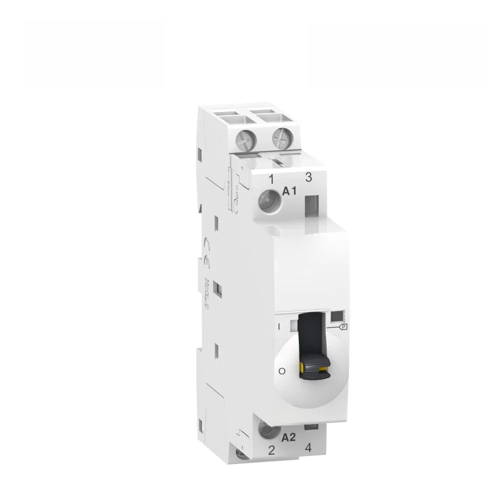 Schneider electrica-cyberall-conector de contator modular acti9 tic; 25a; 2na; 230/240vca com botão