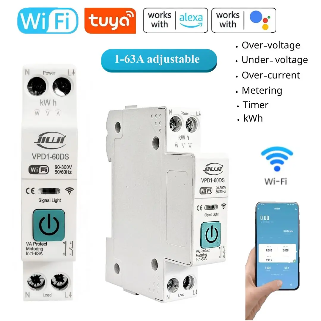 Jiuji 63A 1P+N Wifi…