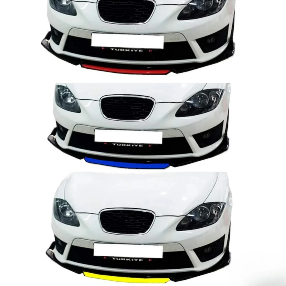 4 Piece Front Bumper Lip For Seat Cordoba 2002-2009 Car Accessories 5 Color Options Body Kit Spoiler Modified Exterior Parts