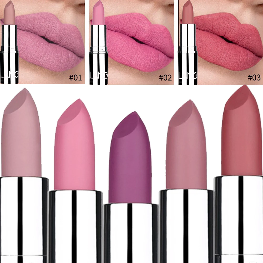 8 Kleuren Matte Fluwelen Lippenstift Zilver Nude Niet Vervagen Sexy Rode Lippenstift Zomer Waterdichte Lipgloss Langdurige Lippen Make-Up Vrouwen