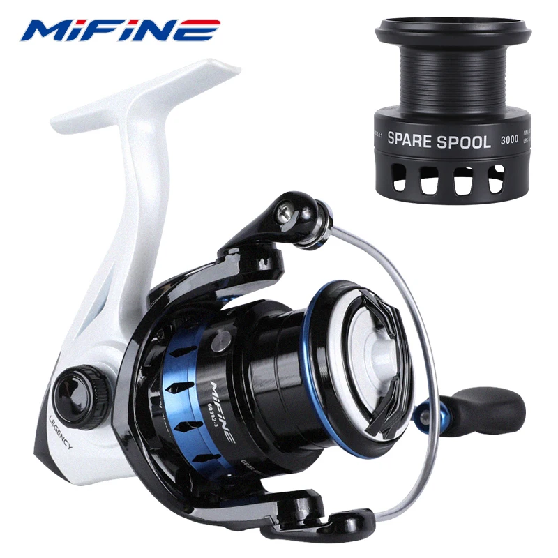 MIFINE LEGENCY Ultralight Spinning Reel 8KG Max Drag Size 500 Ice Fishing Reel 5.1:1 Spare Spool Saltwater Freshwater Carp Coil