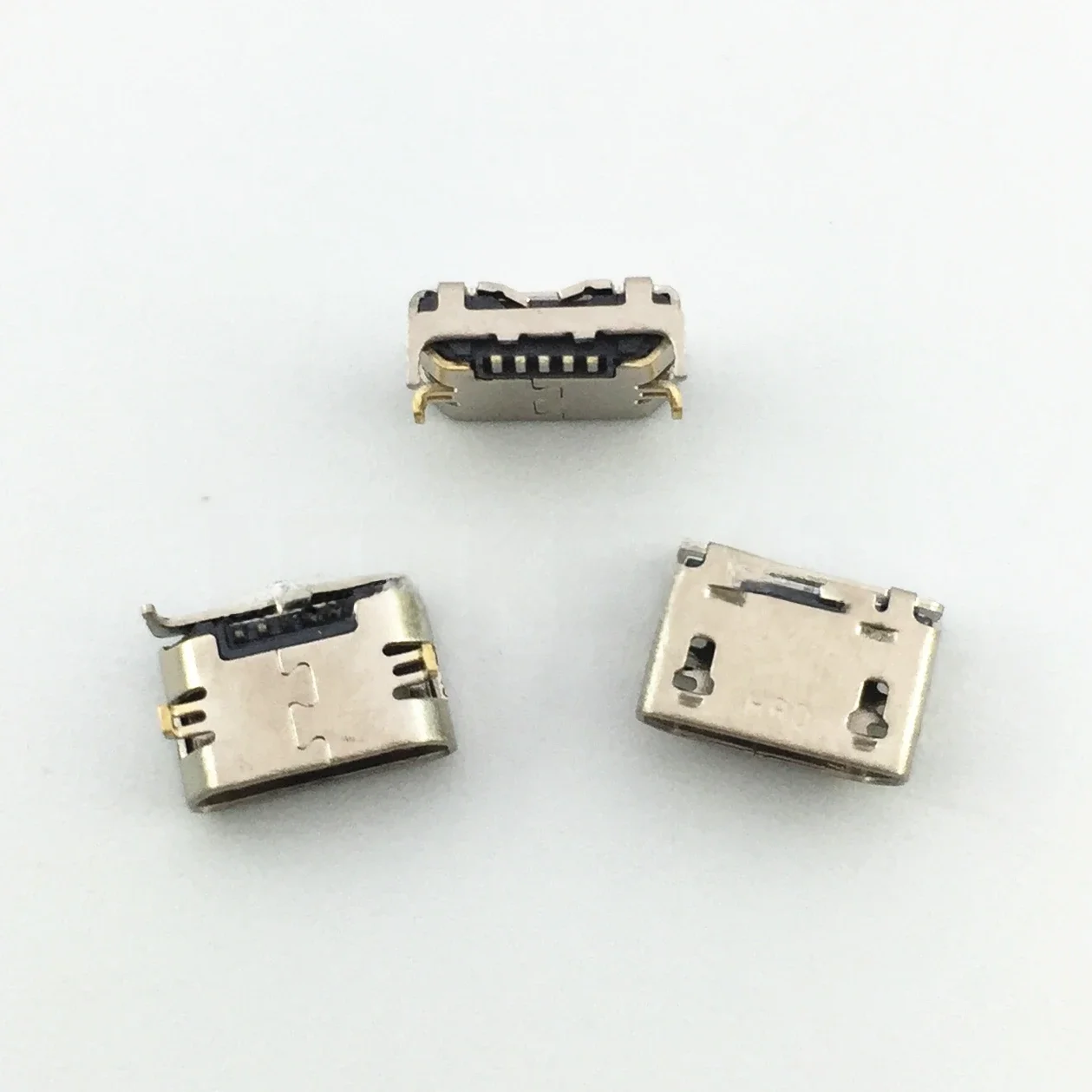 100szt micro USB 5pin jack Big Ox horn Cztery nogi płyta Gniazdo żeńskie Mini złącze do ładowania telefonu komórkowego wtyczka tylna — zdjęcie 2