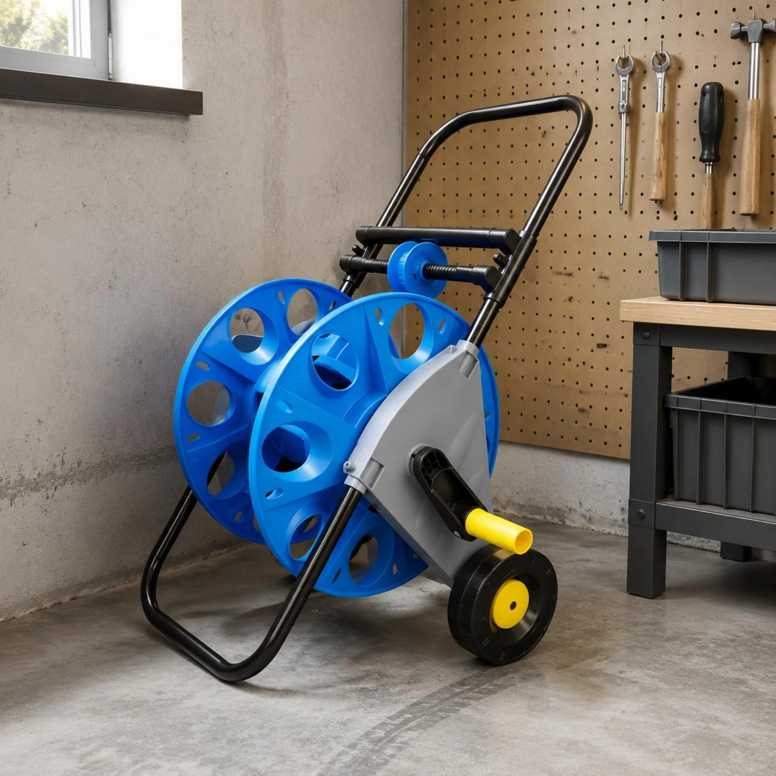 Hand-Push Automatic Hose Reel Hand-Push Hose Storage Rack Automatic Hose Reel Garden Hose Reel Hose Cart