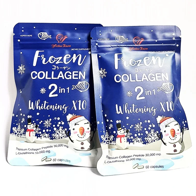 Skin Beautifying Frozen Collagen Peptide 2 in 1 Capsule Help Repair And Reduce Wrinkles supplements Eliminates Acne Craters