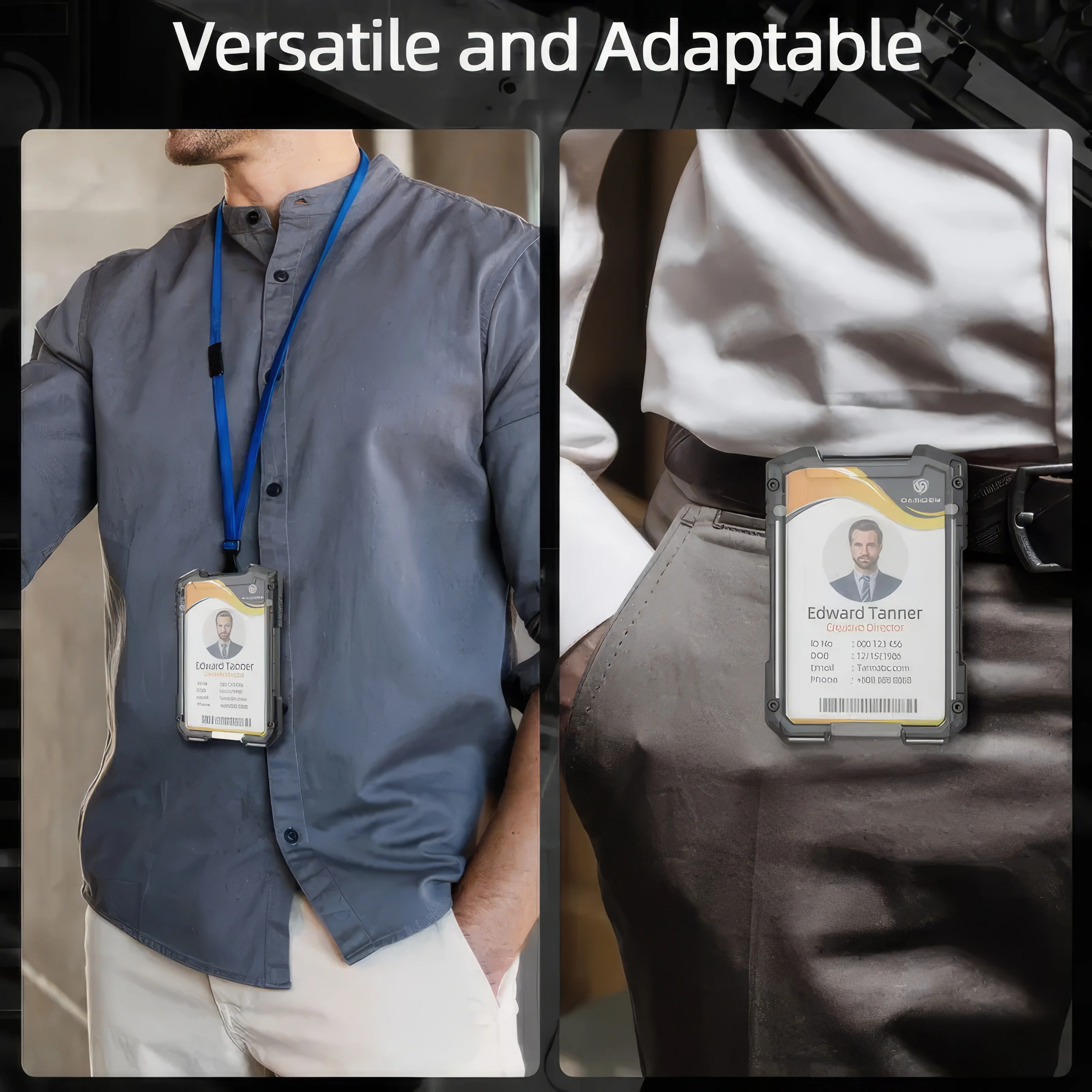 1 تمرير شارة سلسلة مفاتيح، حبل معلق مع مشبك بطاقة الهوية، مشبك وسلسلة مفاتيح، مناسب للاستخدام والسلامة في الهواء الطلق #4