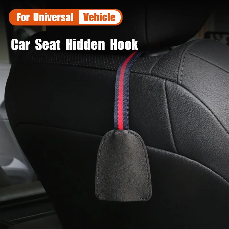 

For Toyota Sienna 2022 Universal Car Seat Headrest Hooks PU Leather Hanging Storage Hook Hidden Hook Interior Accessories