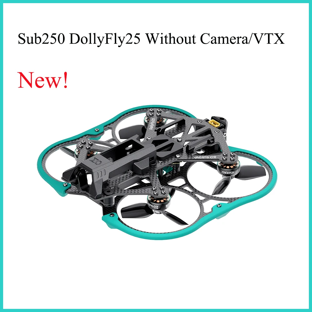 Sub250 DollyFly25 sem câmera/VTX 2,5 polegadas 4S CineWhoop para DIY FPV Drone WTFPV Quadcopter pode compatível com unidade de ar O3