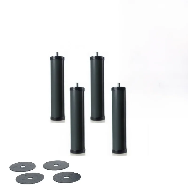 Juego de 4 Patas Cilíndricas Parágrafo Somier, Altura 25cm y 5 cm Rosca de 10 ø mm