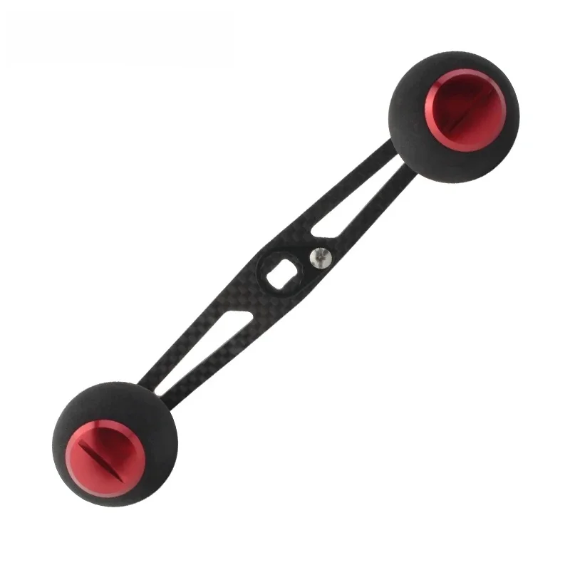 EKFan czarne pokrętło EVA o długości 121mm 8*5mm otwór uchwyt kołowrotka z włókna węglowego do kołowrotka wędkarskiego Rocker — zdjęcie 2