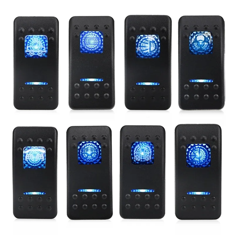 12v ON-OFF interrupteur à bascule éclairé pour voiture bateau camion étanche bascule bascule inverse arrière LED voiture bateau panneau de commutation 12v
