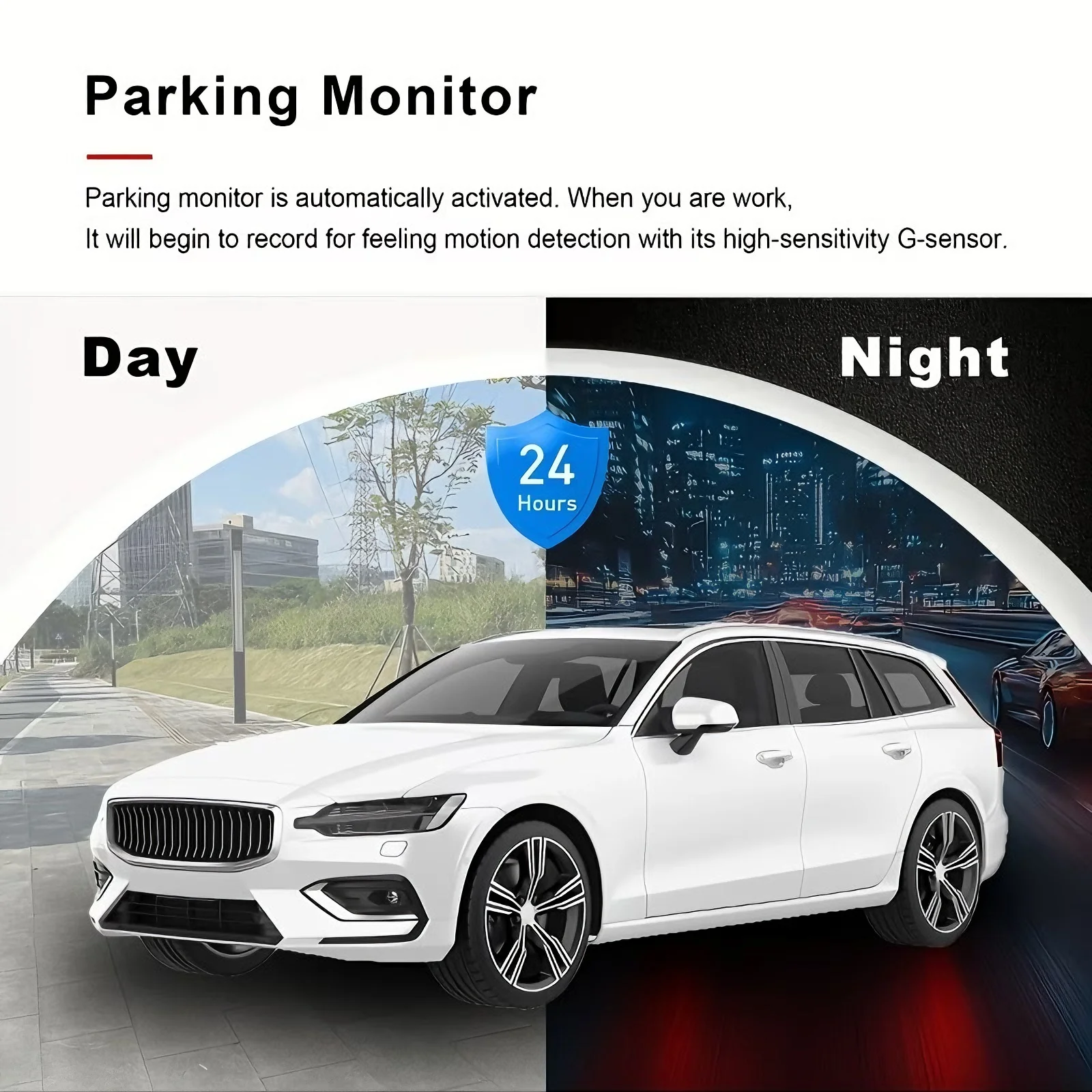 ETYMOOFOX Dual-Dashcam Vorne 1080P Innen 720P, 170° ° Weitwinkel, Nachtsicht, 24-Stunden-Parküberwachung, Schleifenaufzeichnung, G-Sensor – Detail 7