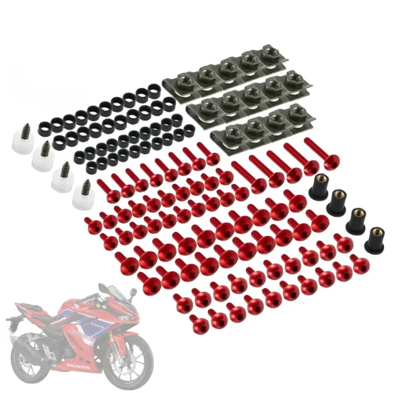 177 STKS Sluiting Clips Schroef voor Honda CBR600RR CBR1000RR CBR 600 F2 F3 F4 CBR 600 RR 1000 RR 900 929RR 650R CNC Kuip Bolt Kit - afbeelding 2