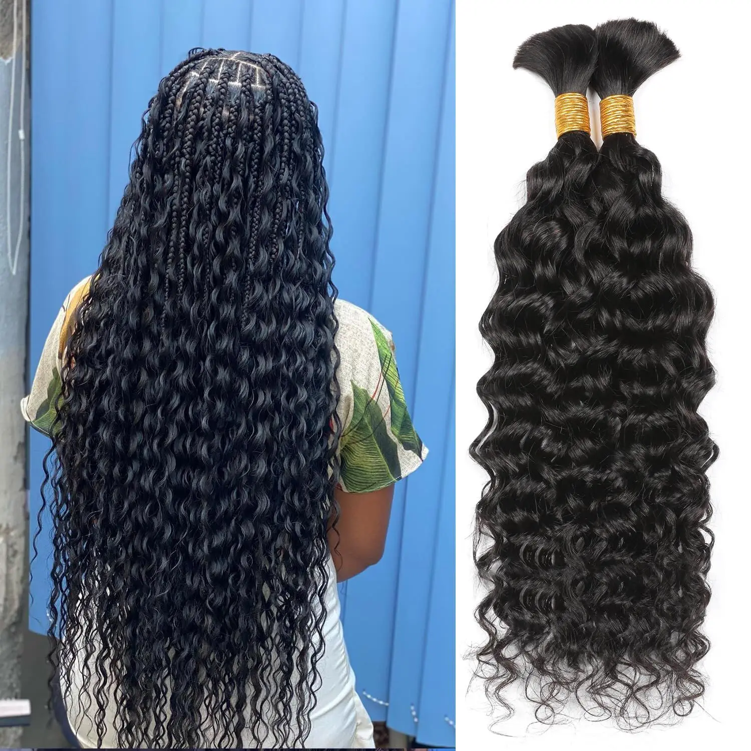 Human Braiding 100% Inch Wave Bulk 18 No Hair Human Hair