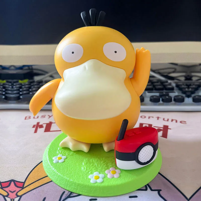 New Pokemon Psyduck Kfc China Dancing Swing Music Box Toys Children Creative Anime Action Figures DIY Portable Luggage Kids Gift