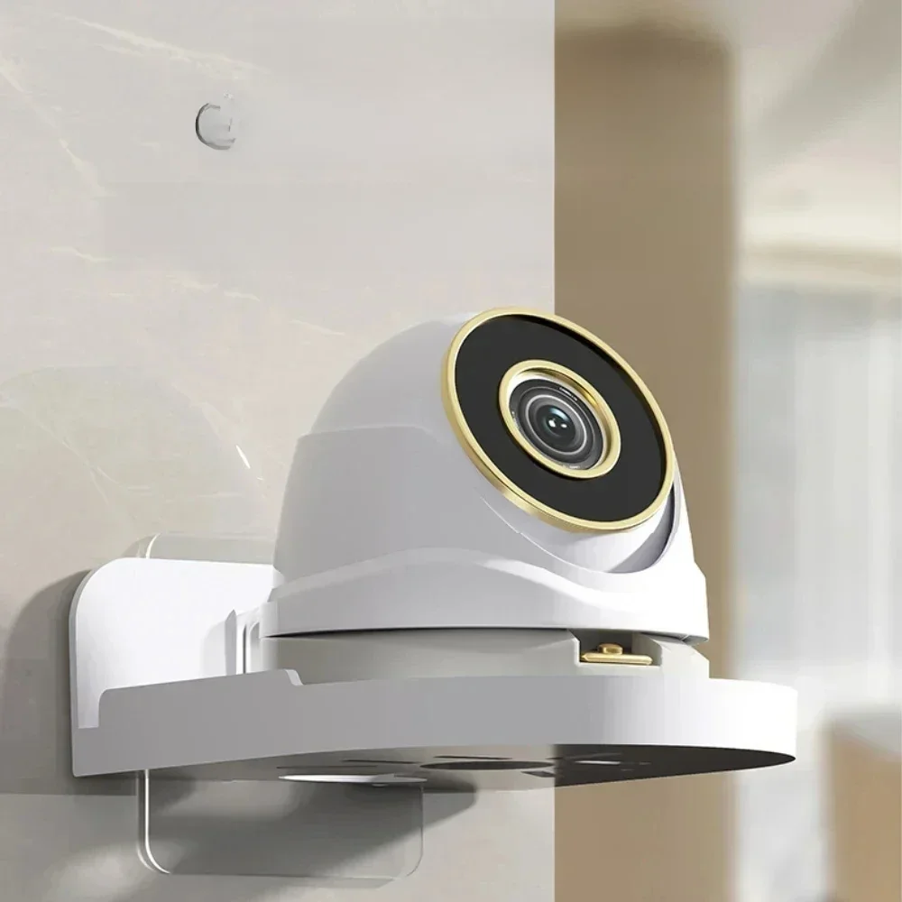 Support de caméra de Surveillance de sécurité sans poinçon, nouveau support mural sans trace, fixateur auto-adhésif sans perçage pour la maison, 1 pièce