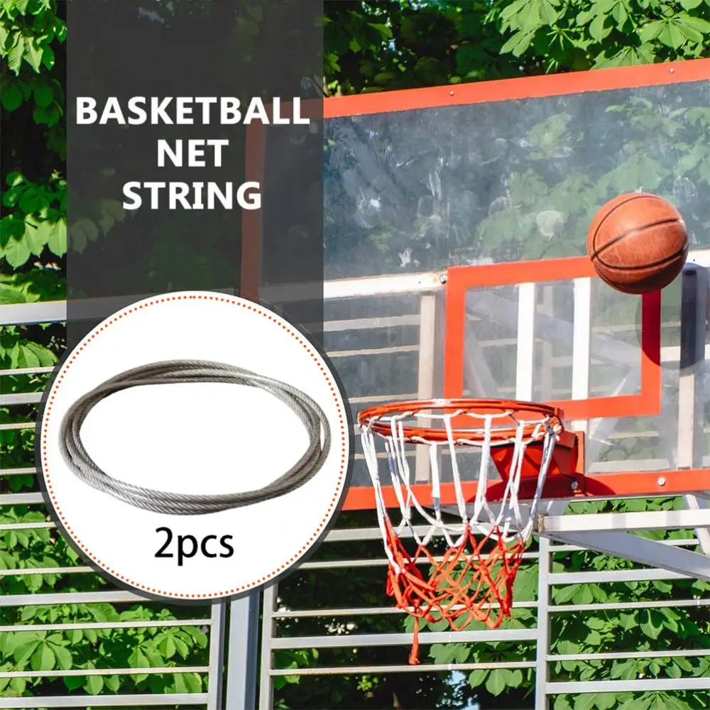2 Pieces Basketball Hoop String Cord High Strength Versatile Basketball Net Threading Rope for Basketball Rims Boards Frames