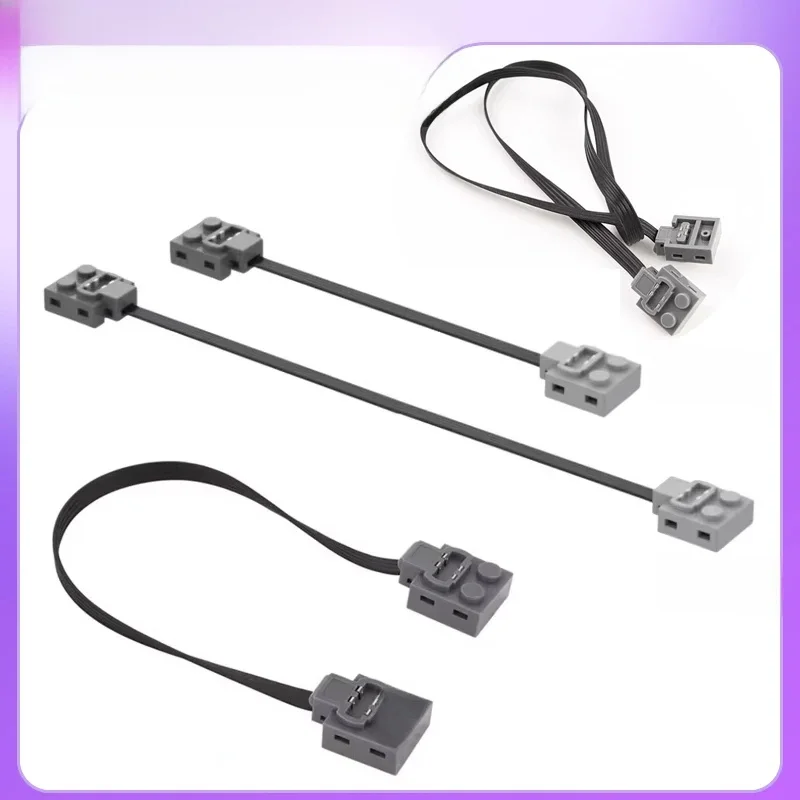 Fil d'extension MOC 25cm 50cm pour fonction d'alimentation, servomoteur, récepteur de télécommande IR pour briques 8871 8886 8293, jouet adapté aux Legoeds