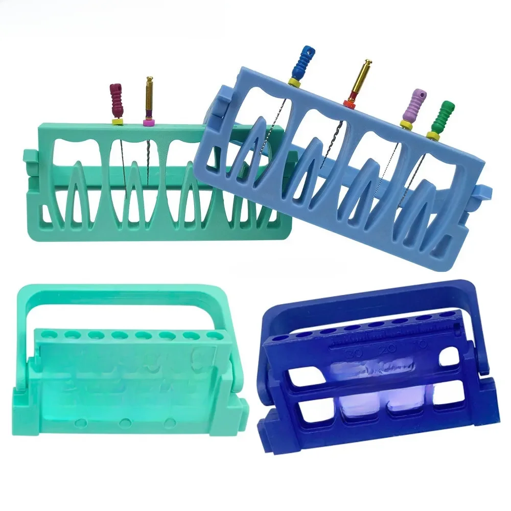 Porte-limes dentaires Endo, 8 trous pour fichiers endodontiques, bloc Endo de dentisterie, boîte de stérilisation, outil de dentiste Autoclavable, 1 pièce