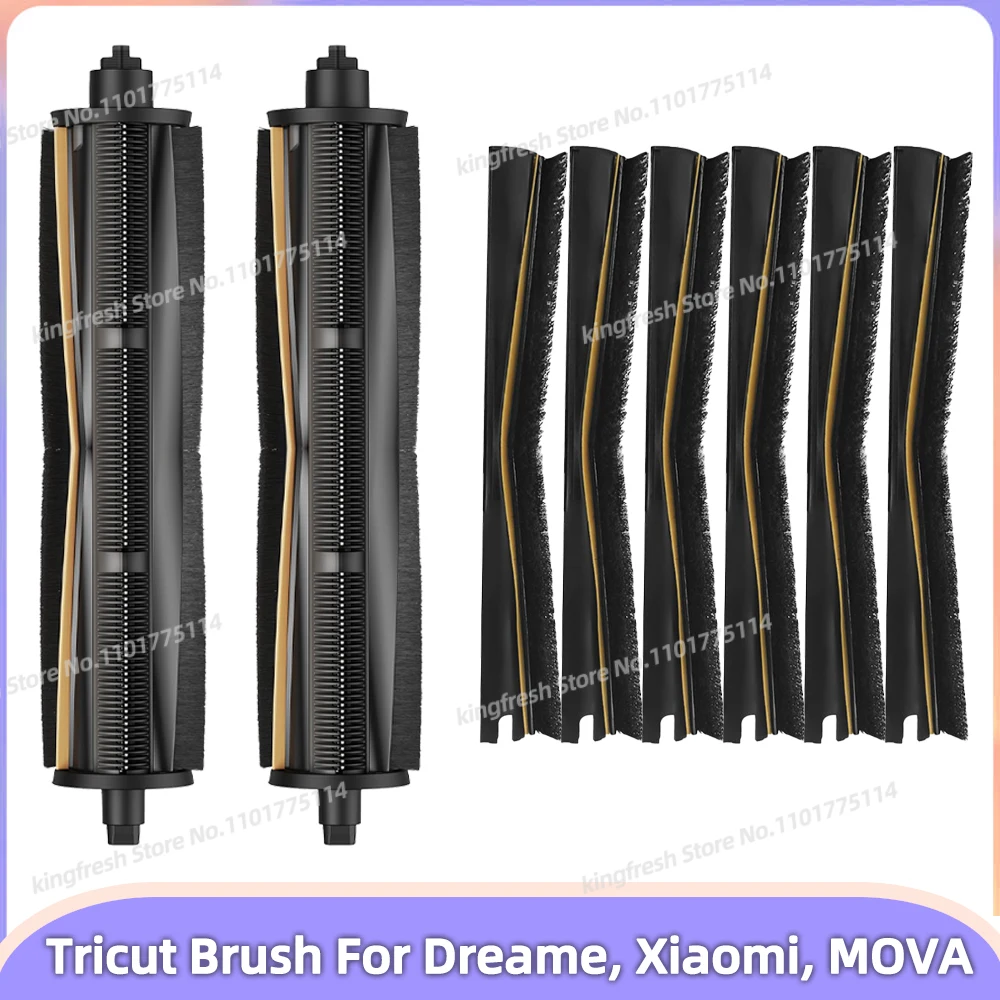 Tricut Brush Strip Fit For Dreame X30 X40 L40 Ultra, Xiaomi X20 Pro / X20 Max / X10+ / X20+ / M40 / M30S, MOVA E30/P50 Pro Ultra