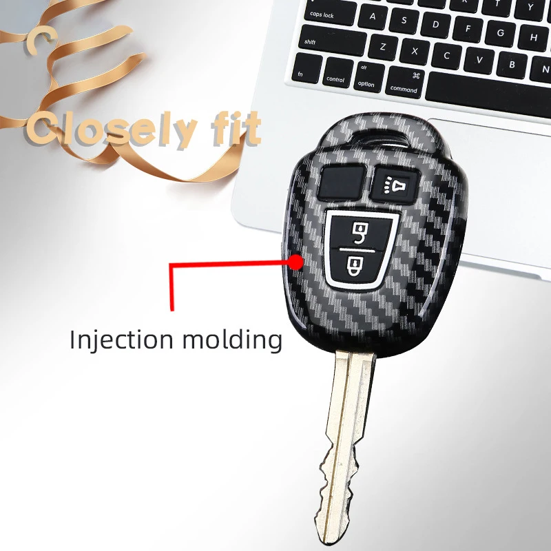 ABS Carbon 2/3/4 Buttons Remote Car Key Shell Case for Toyota Camry Prius 2012 2013 2014 2015 2016 2017 Corolla RAV4