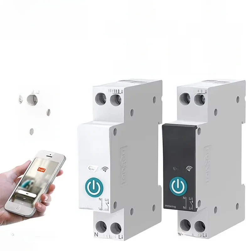TUYA WIFI Slimme Stroomonderbreker Power Metering 1P 63A DIN Rail voor Smart Home draadloze Afstandsbediening Slimme Schakelaar door APP TONGOU - afbeelding 2